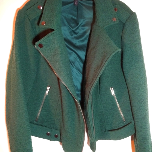 Torrid Jackets & Blazers - Torrid size 12 emerald green soft biker jacket